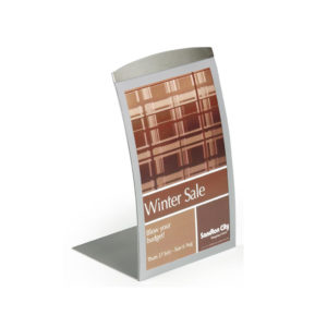 5.5 x 8.5 Sign Holder for Tabletop - Silver