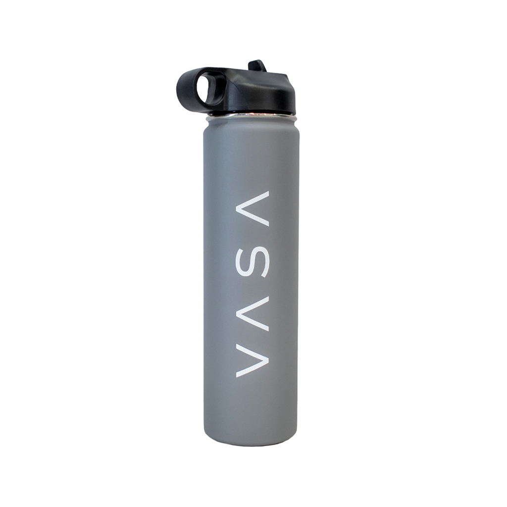 24 oz LOGO HYDRO BOTTLE - GREY/WHITE