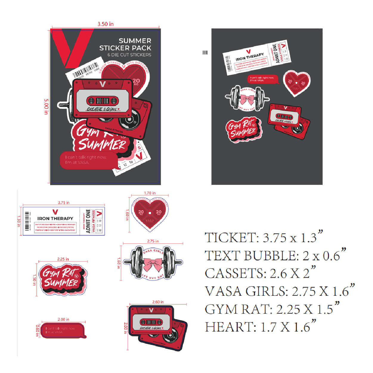 VASA Fitness Sticker Pack - Image 4